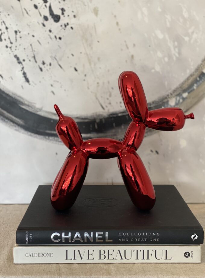 Balloon Dog Metallic Red - Grande
