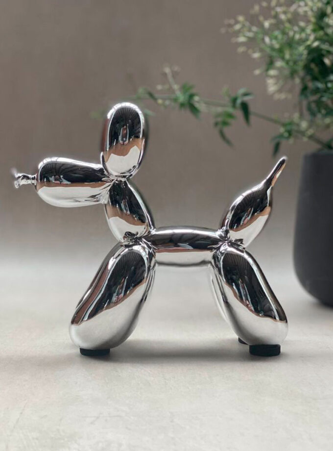 Balloon Dog Silver - Grande