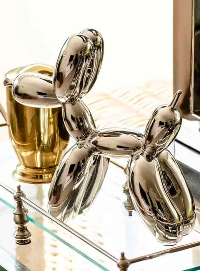 Balloon Dog Silver - Grande